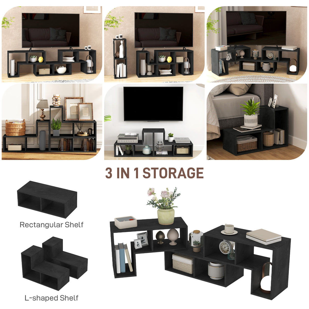 Particle Board Wall Mounted TV Stand 180cm Wide - Velmora