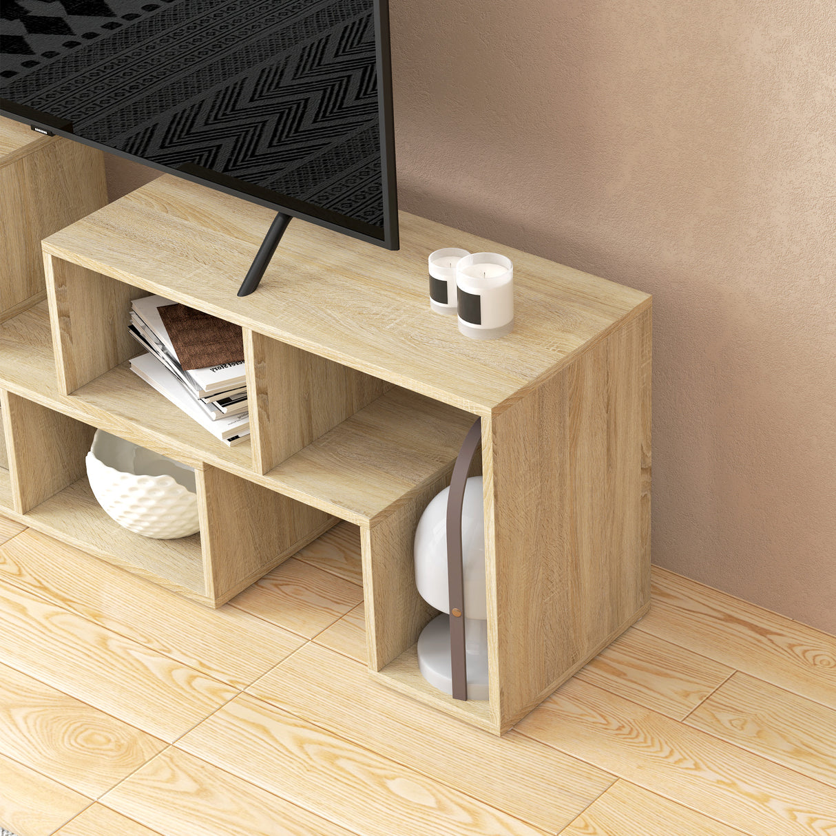 Particle Board Wall Mounted TV Stand 180cm Wide - Velmora