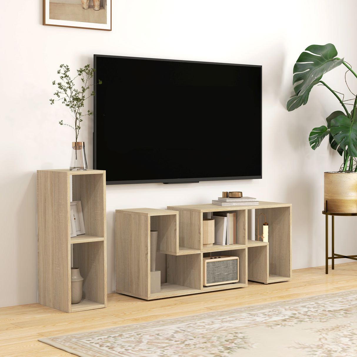 Particle Board Wall Mounted TV Stand 180cm Wide - Velmora