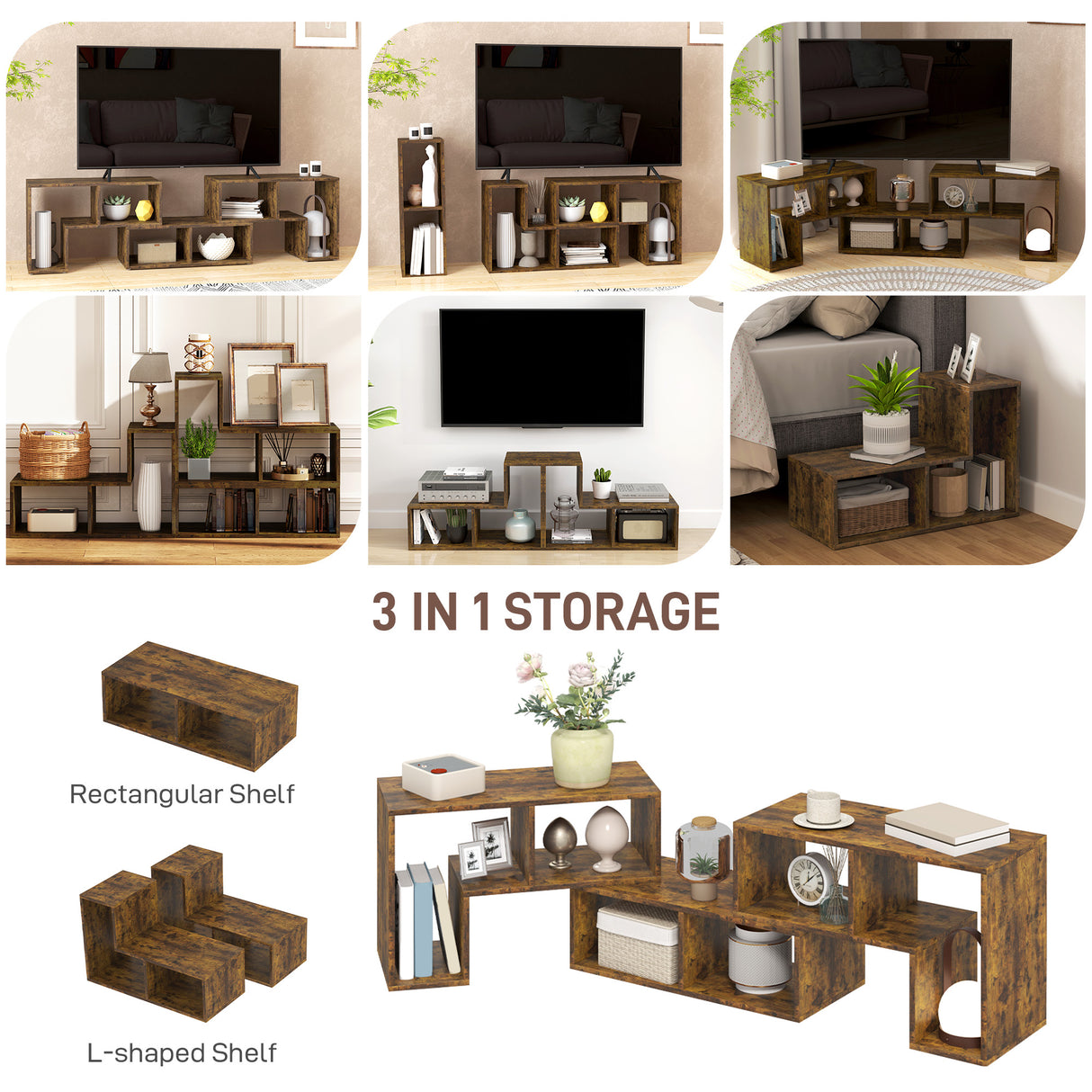 Particle Board Wall Mounted TV Stand 180cm Wide - Velmora