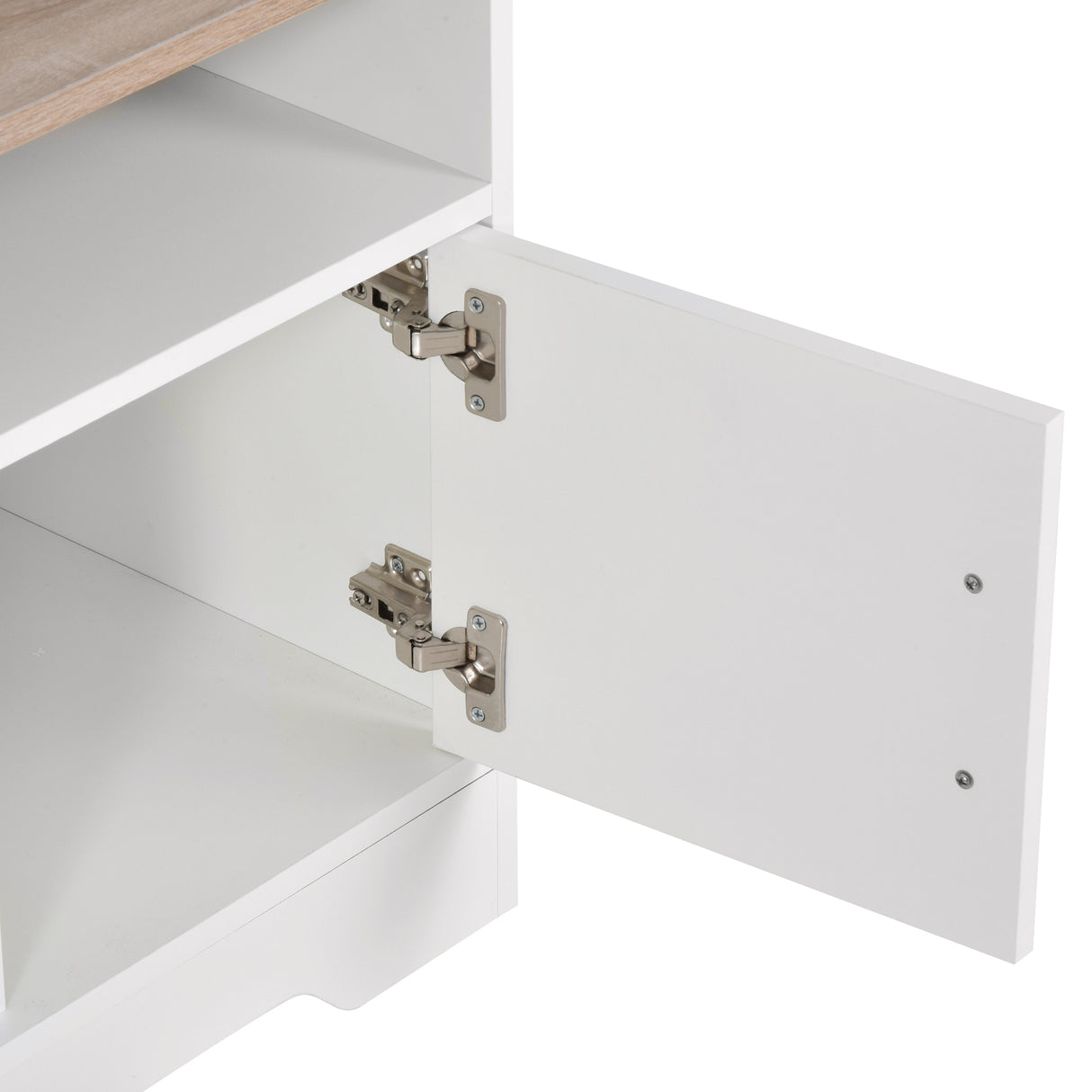 Particle Board TV Stand 105cm Wide With 2 Doors - Velmora