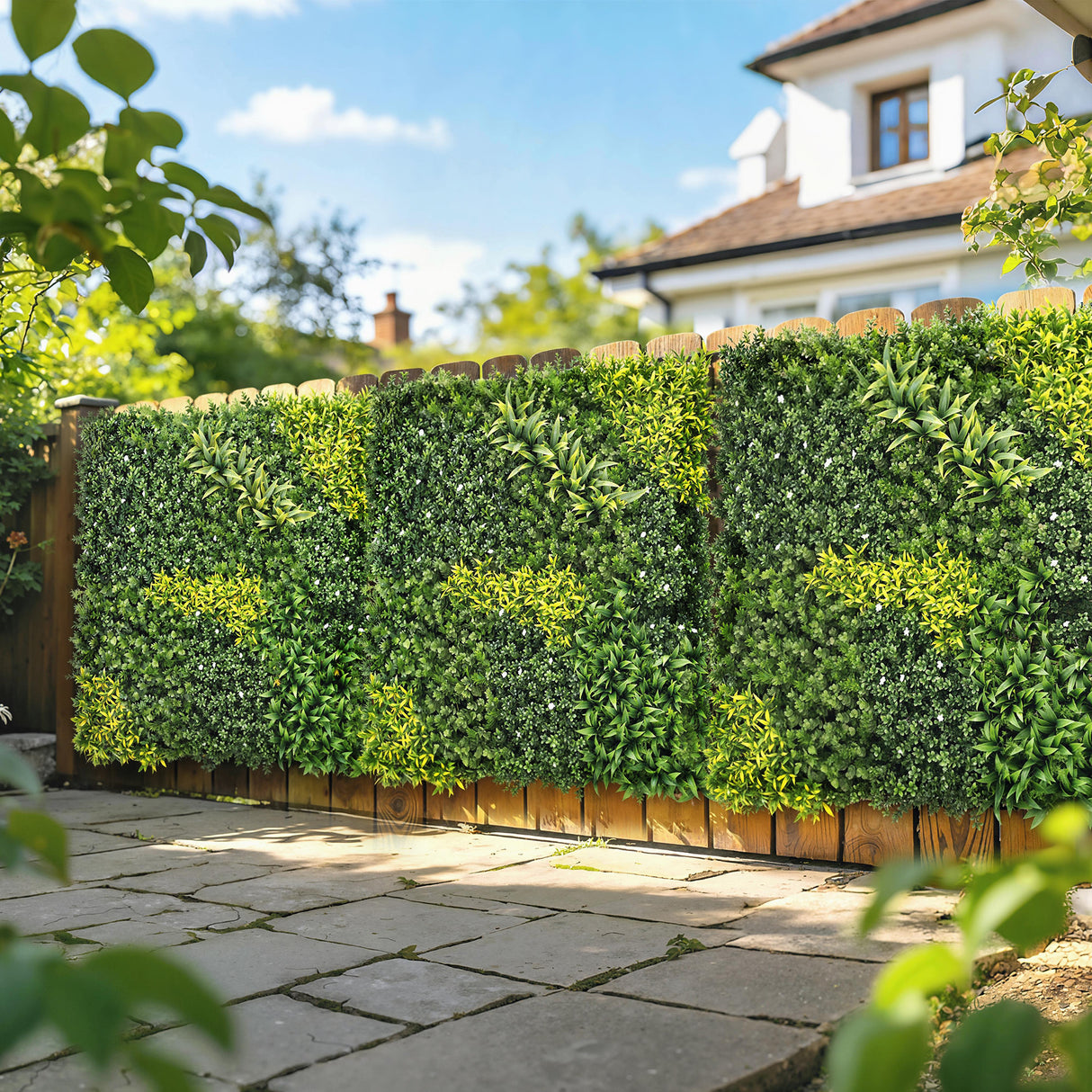 PE Artificial Grass Backdrop Wall Panel 100cm Wide - Velmora