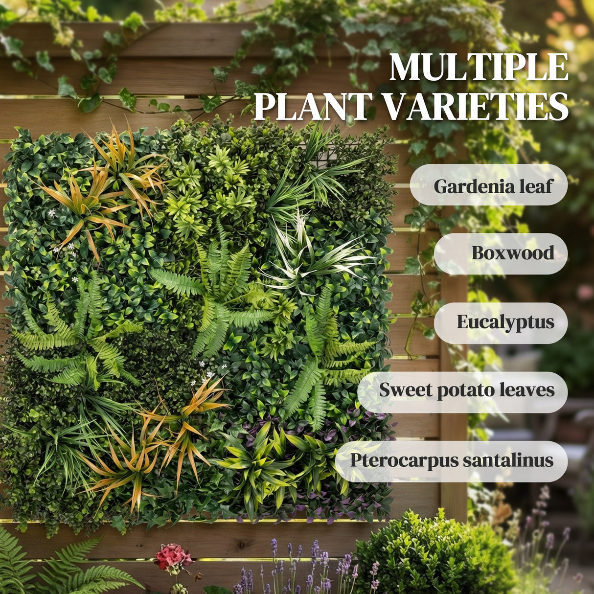 PE Artificial Grass Wall Panel 100cm Wide - Velmora