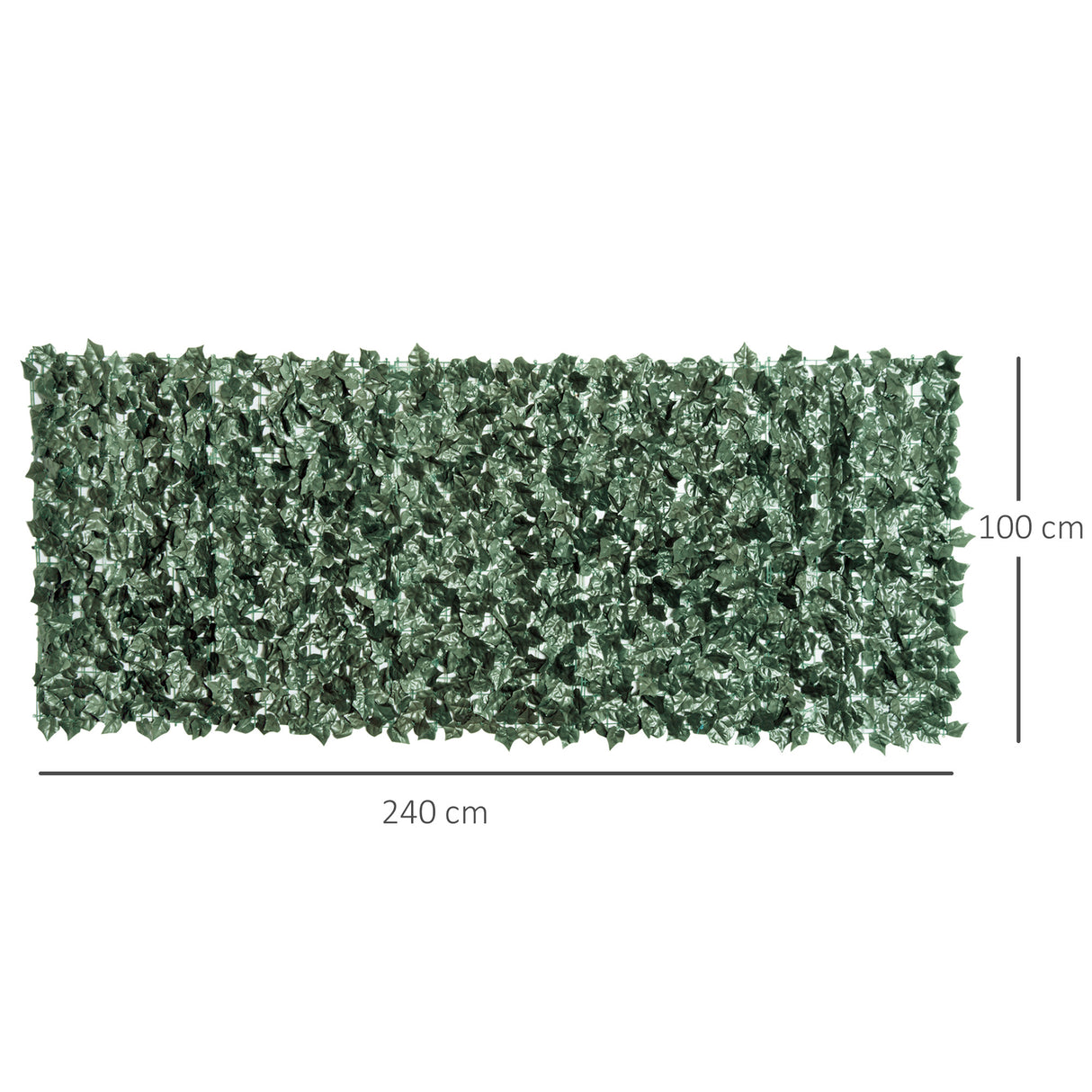 PE Artificial Leaf Hedge Screen Privacy Garden Fence Panel 240cm Wide x 100 High - Velmora