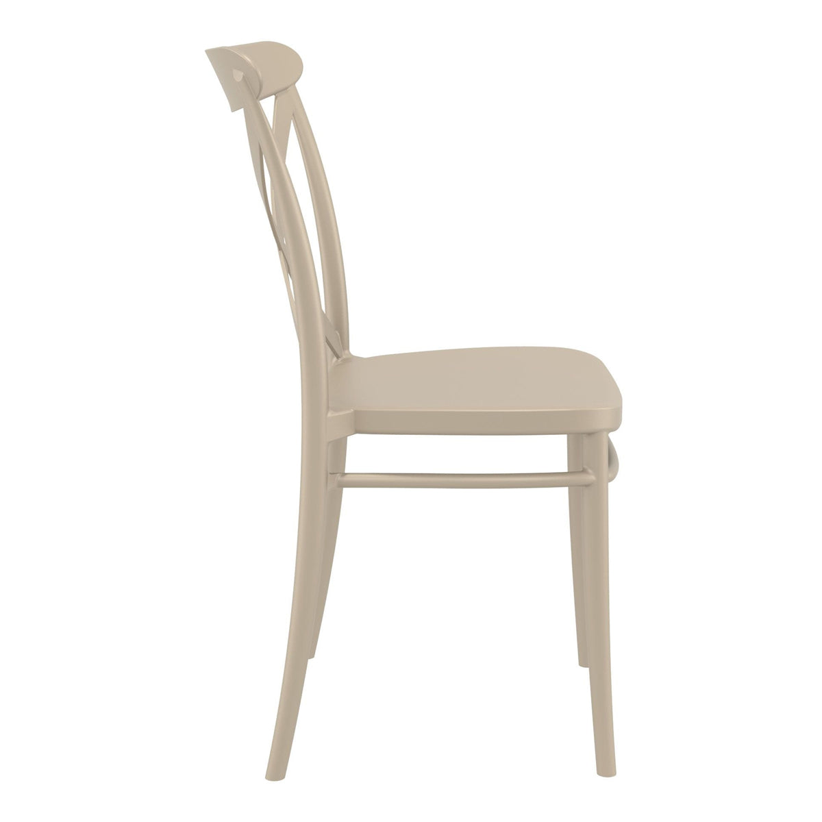 Plastic Accent Chair Stackable - Cross