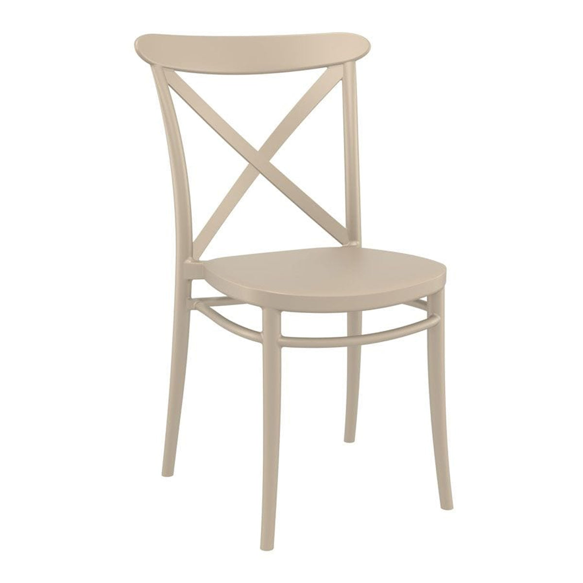 Plastic Accent Chair Stackable - Cross