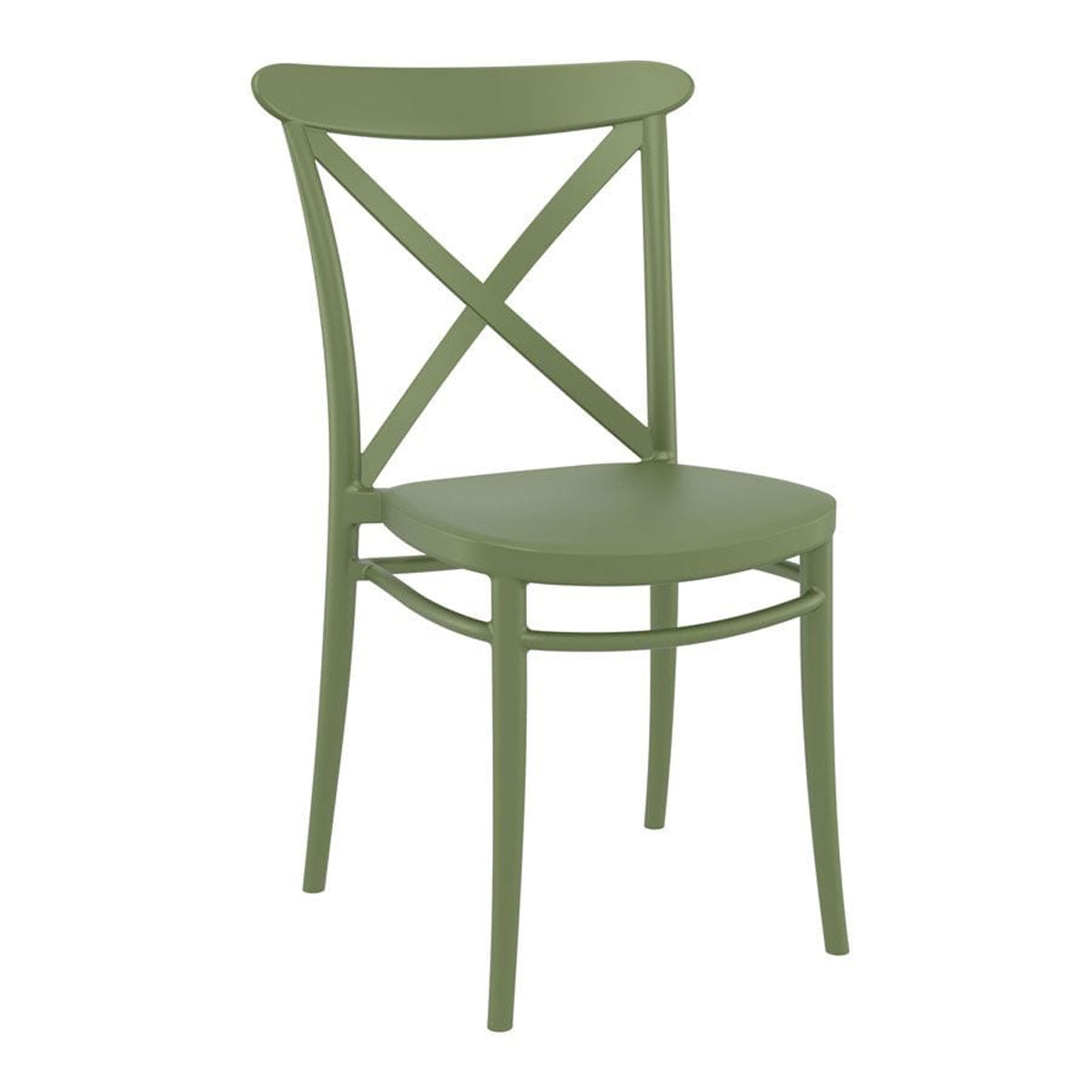 Plastic Accent Chair Stackable - Cross