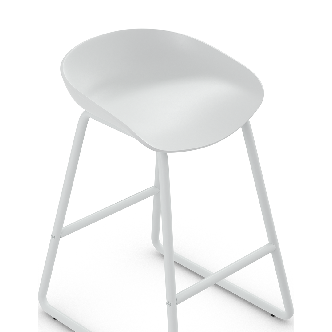 Plastic Bar Stool With Black Metal Frame - Hillcrest