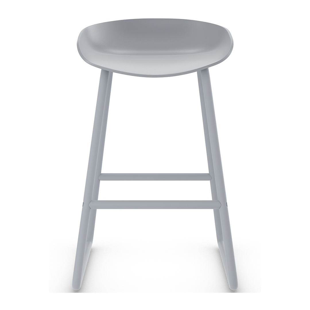 Plastic Bar Stool With Black Metal Frame - Hillcrest