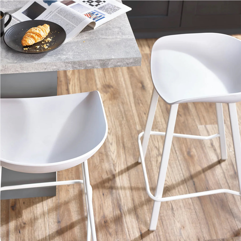 Plastic Bar Stools in Set of 2 - Renzo
