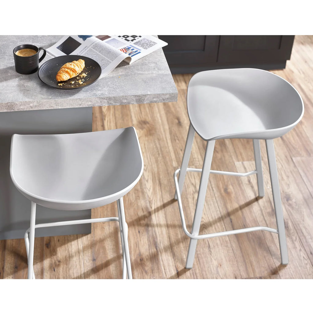 Plastic Bar Stools in Set of 2 - Renzo