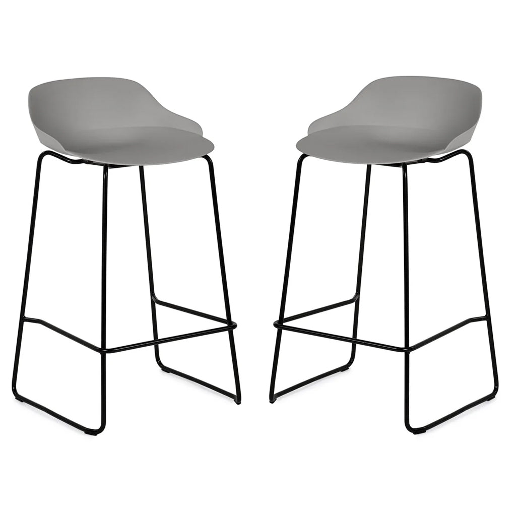 Plastic Bar Stools in Set of 2 - Rocco