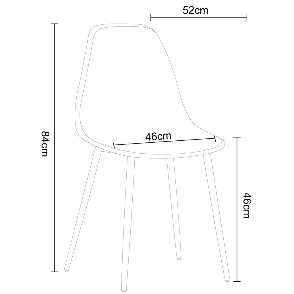 Plastic Dining Chairs in Set Of 2 Curve - Aspen