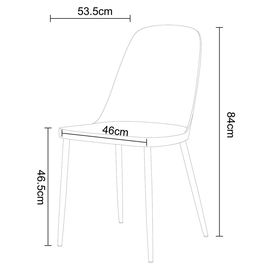 Plastic Dining Chairs in Set Of 2 Duo - Aspen
