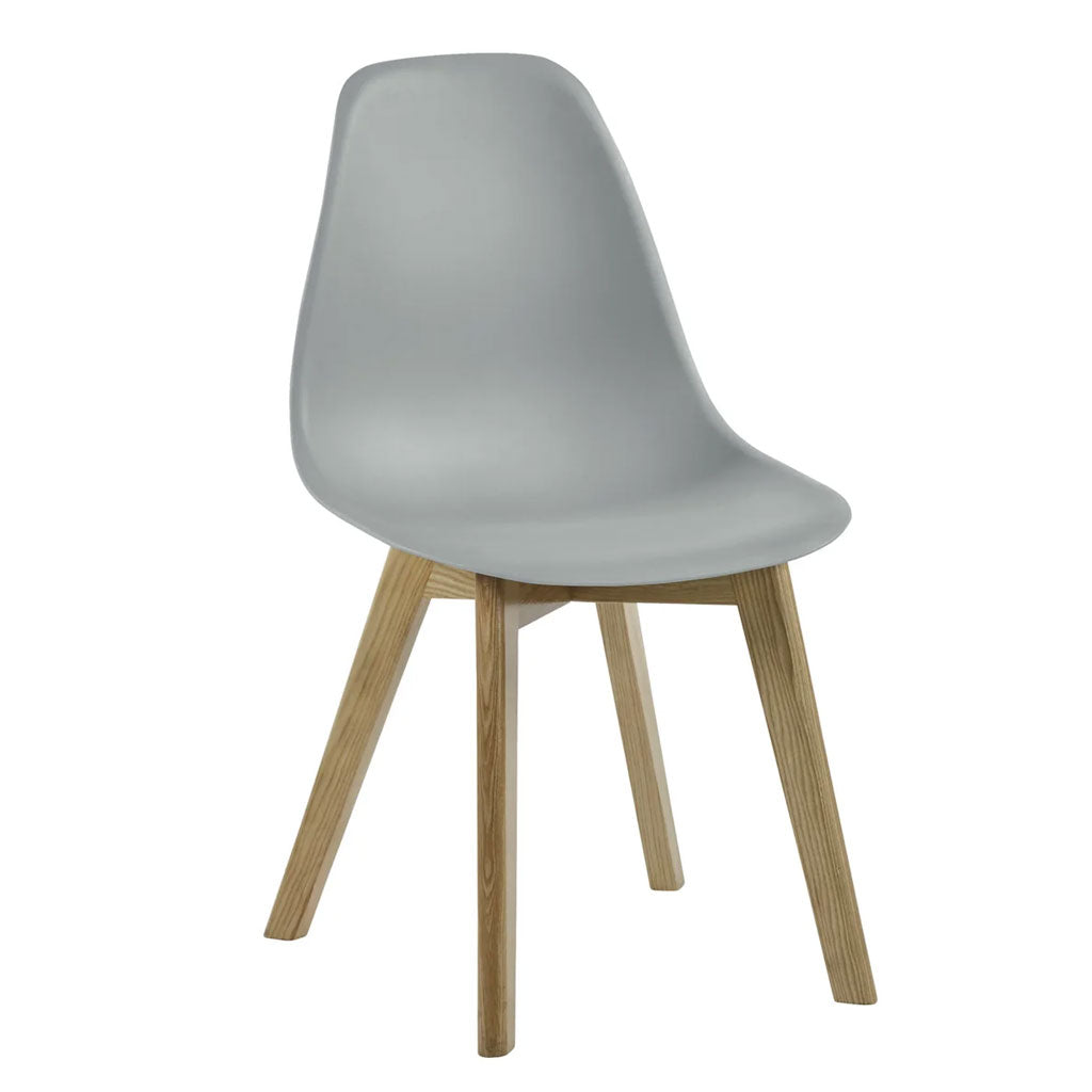 Plastic Dining Chairs in Set Of 2 With Wooden Legs - Agatha