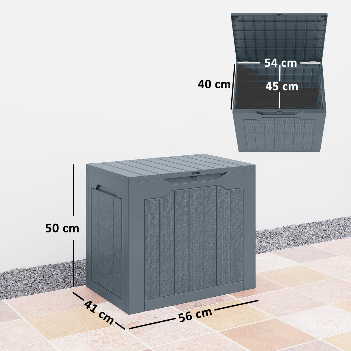 Plastic Outdoor Garden Storage Box 93Ltr - Velmora