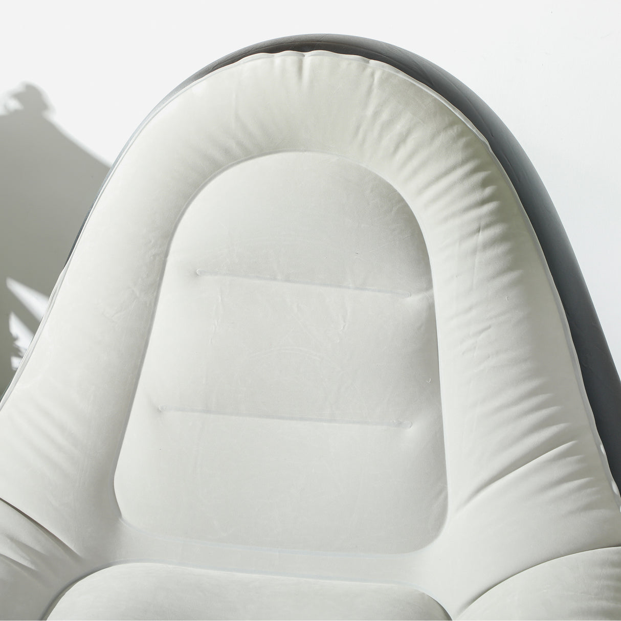Plastic Outdoor Inflatable Tub Chair and Footstool - Velmora