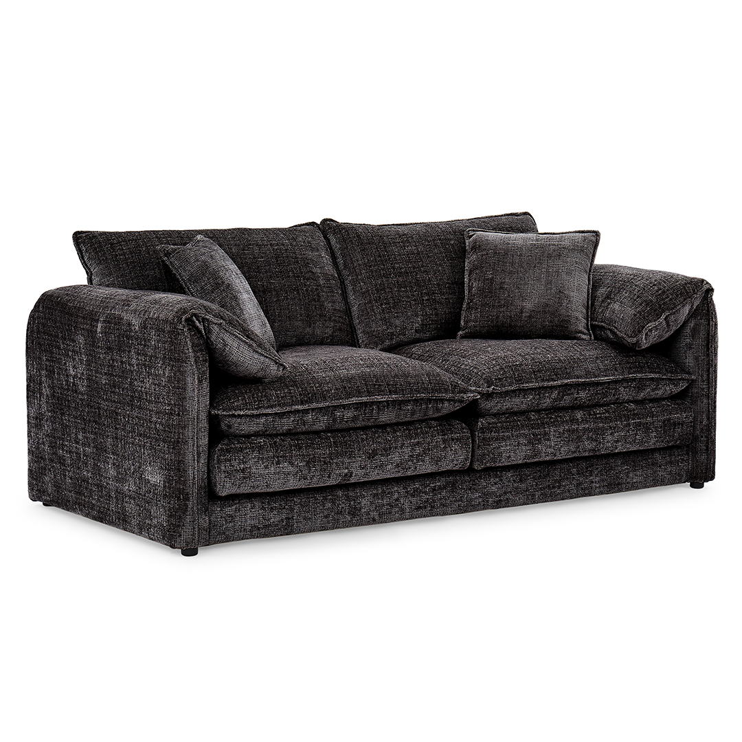 Plush Chenille Fabric 3 Seater Sofa - Solaya