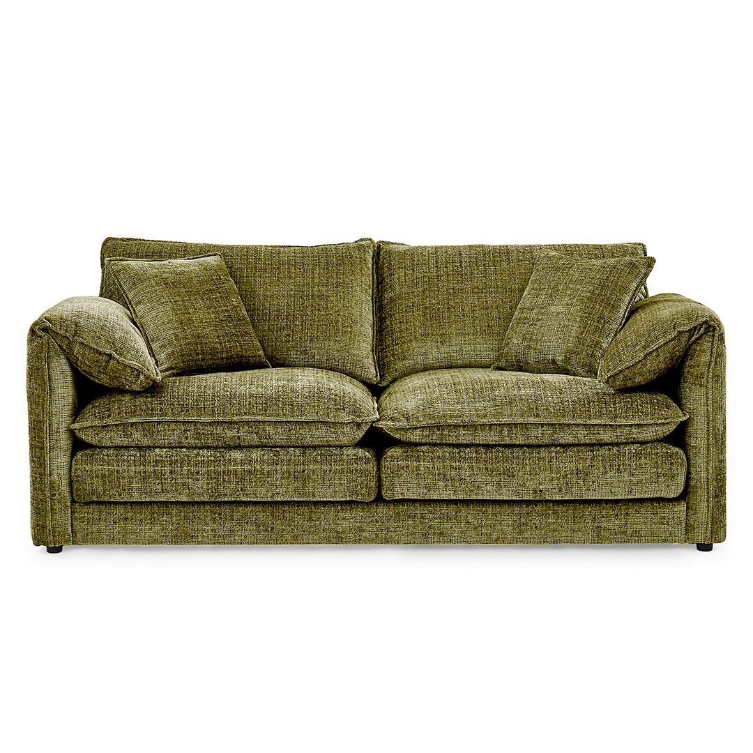 Plush Chenille Fabric 3 Seater Sofa - Solaya