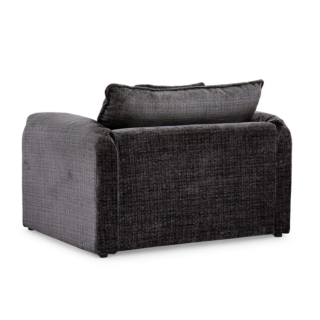 Plush Chenille Fabric Armchair - Solaya