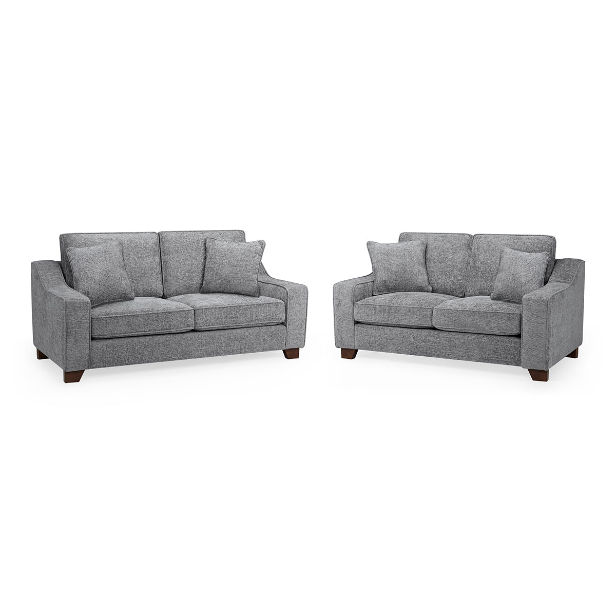 Plush Fabric 3 + 2 Seater Sofa Set - Nebraska