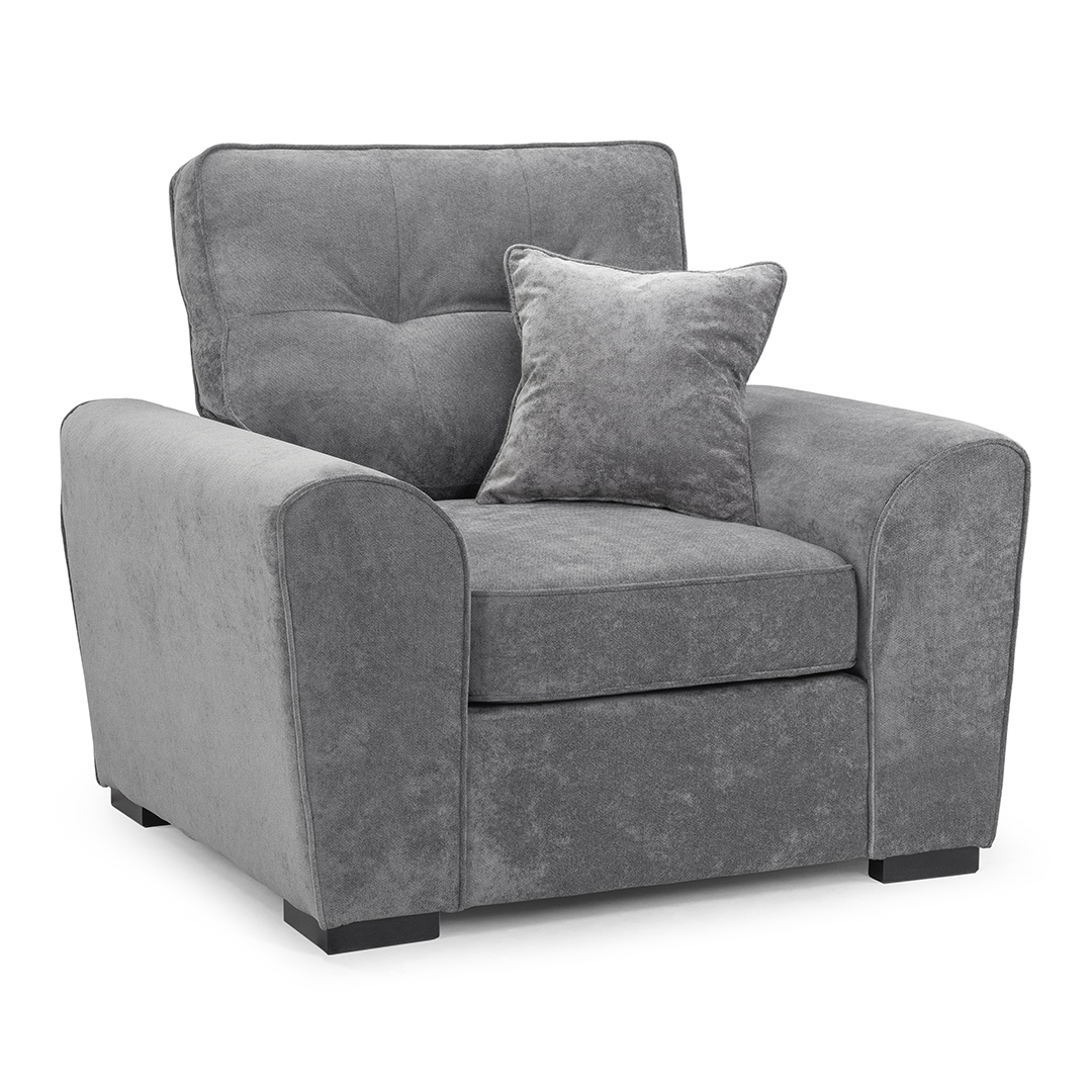 Plush Fabric Armchair - Maxwell