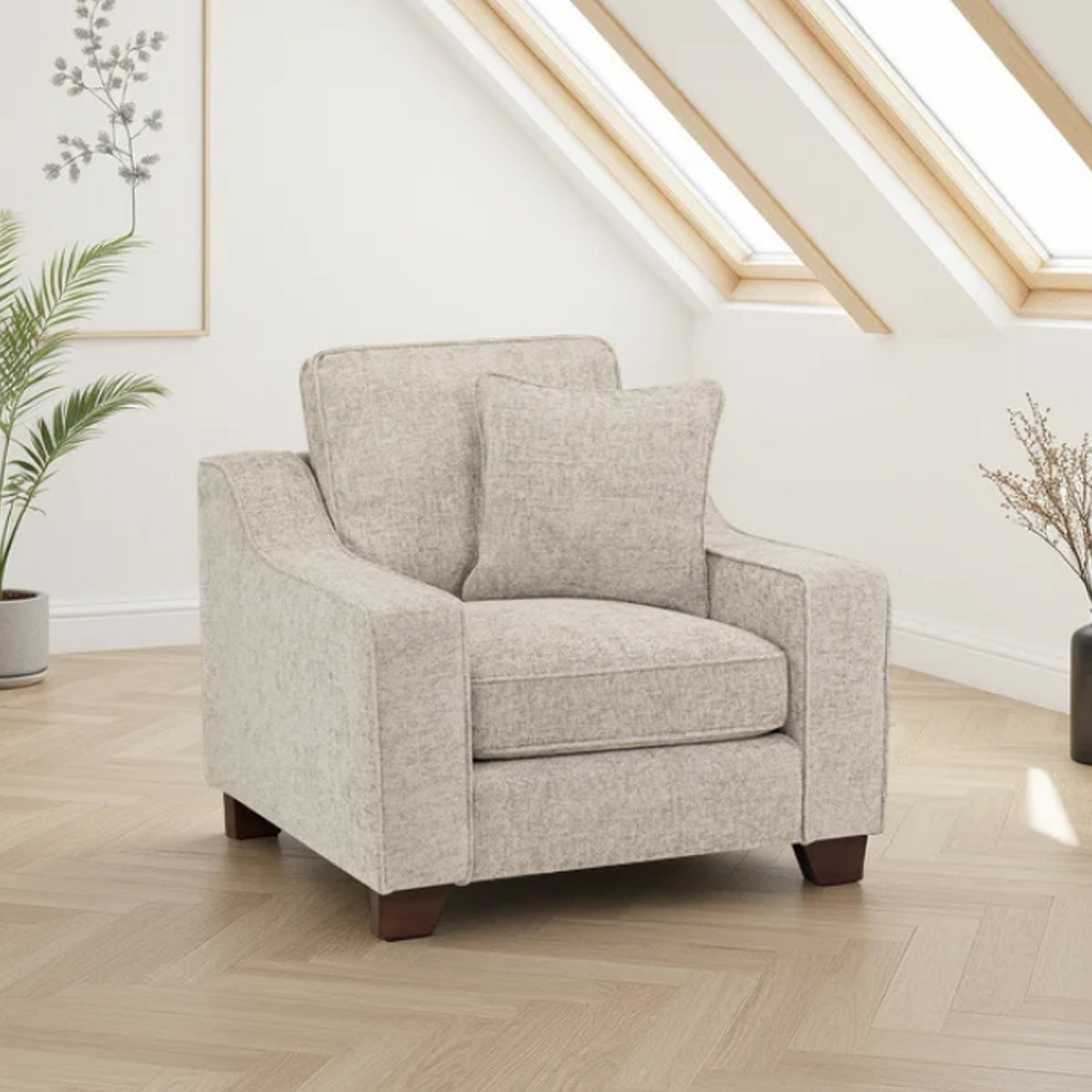 Plush Fabric Armchair - Nebraska