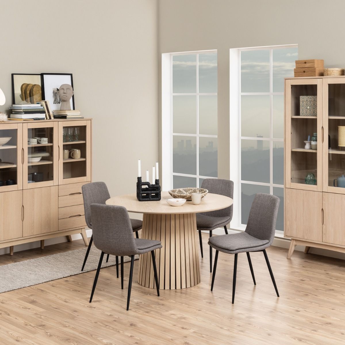 Plush Fabric Dining Chairs in Set Of 4 - Becca