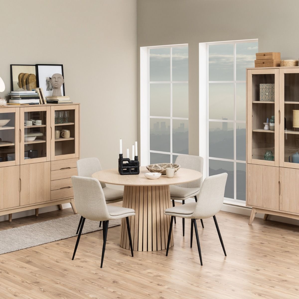 Plush Fabric Dining Chairs in Set Of 4 - Becca