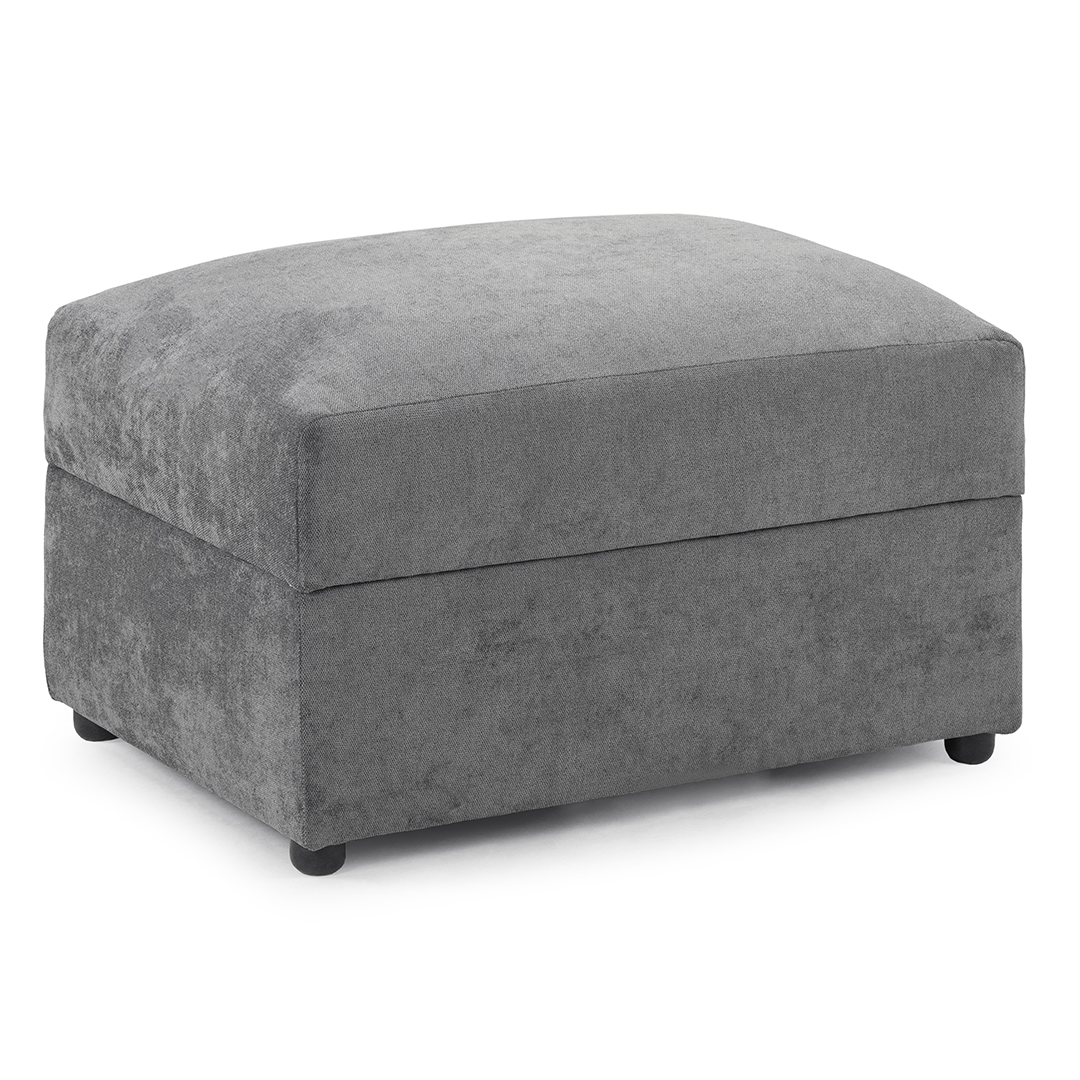 Plush Fabric Footstool - Maxwell