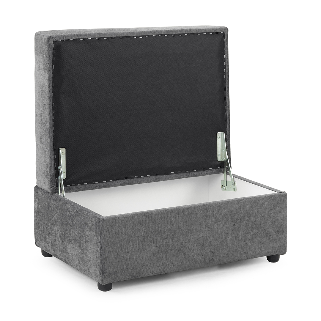 Plush Fabric Footstool - Maxwell