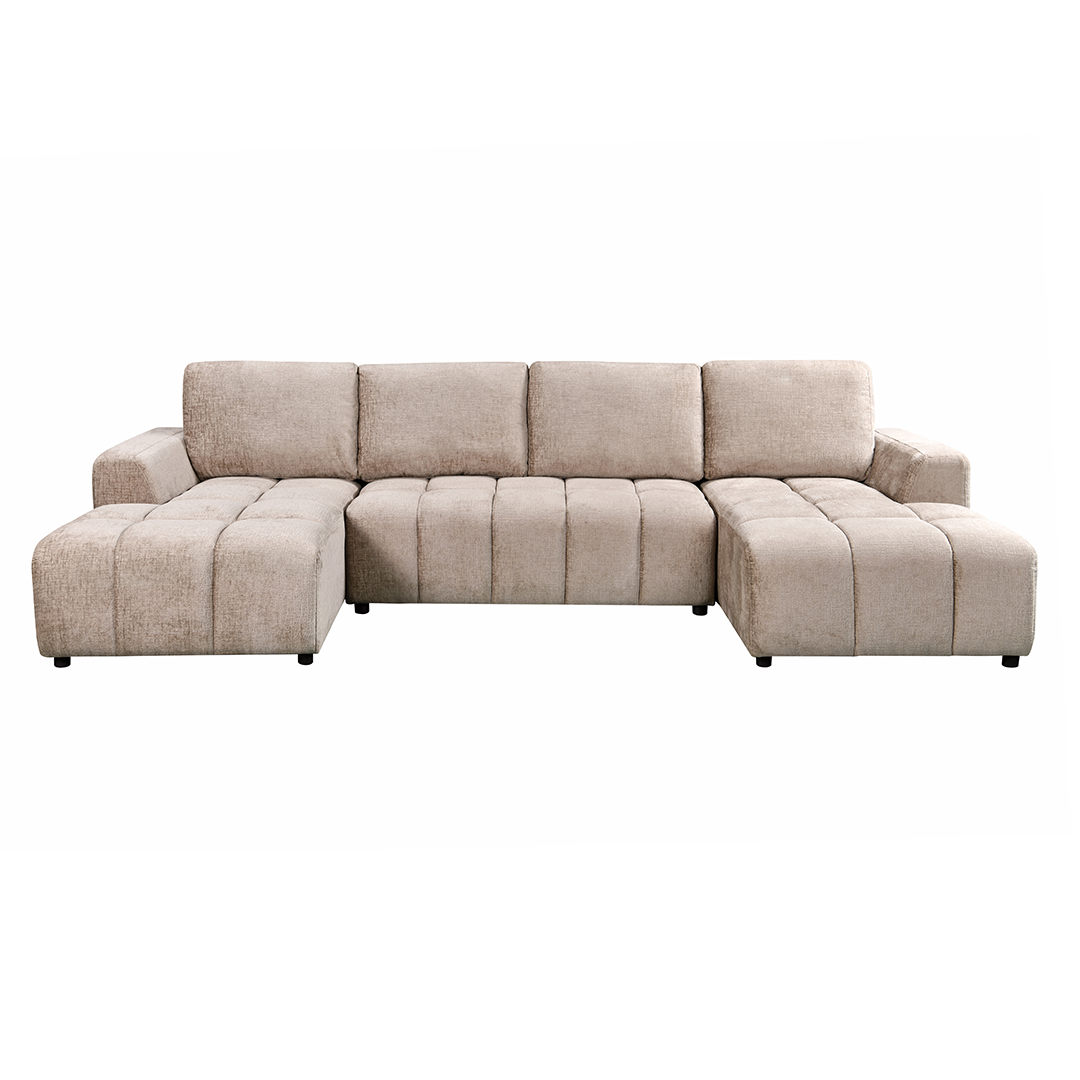 Plush Fabric Luxury Sofa Bed U Shape Corner - Shanghai