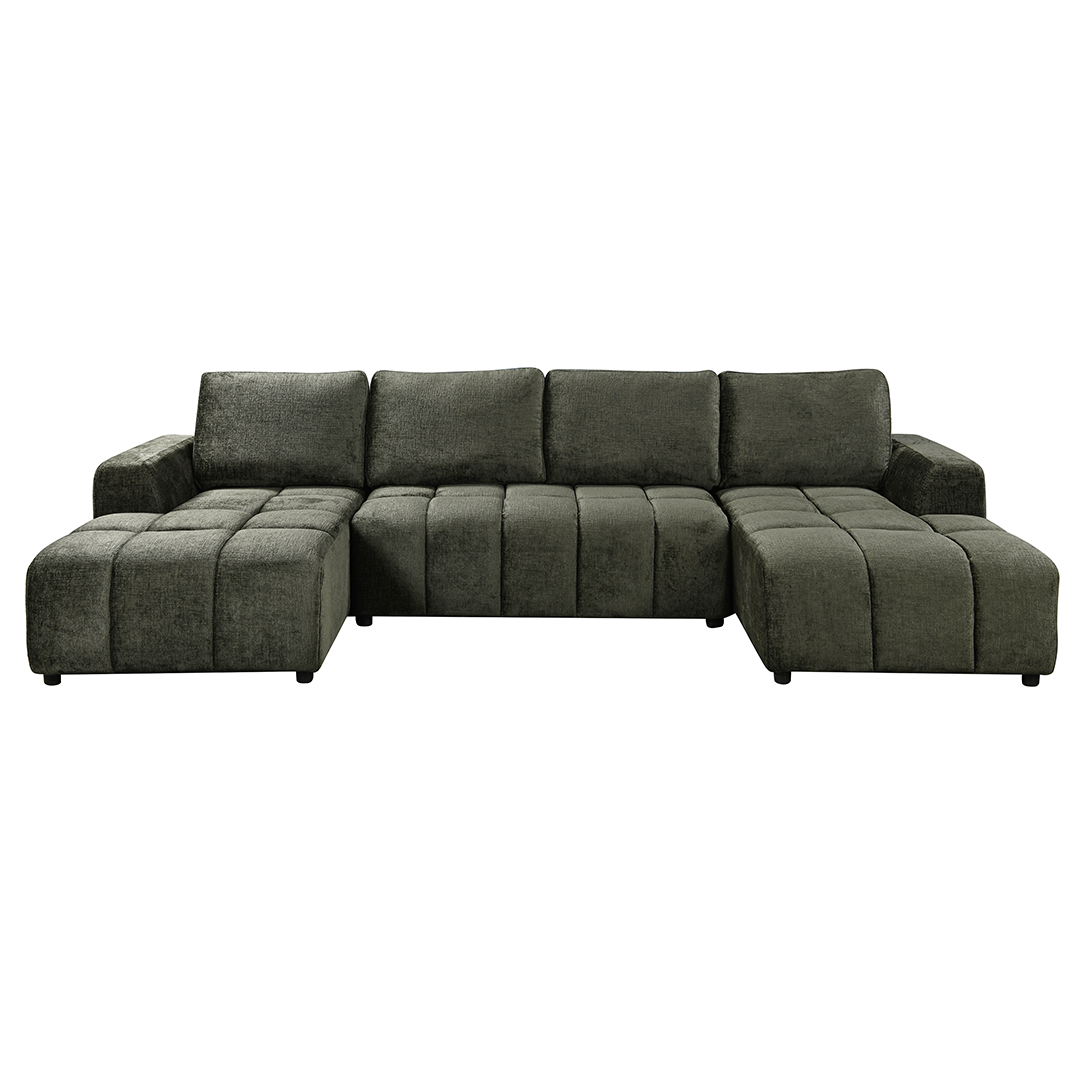 Plush Fabric Luxury Sofa Bed U Shape Corner - Shanghai