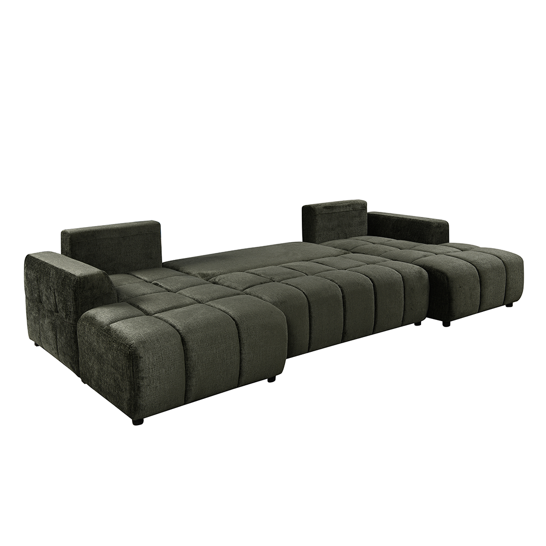 Plush Fabric Luxury Sofa Bed U Shape Corner - Shanghai
