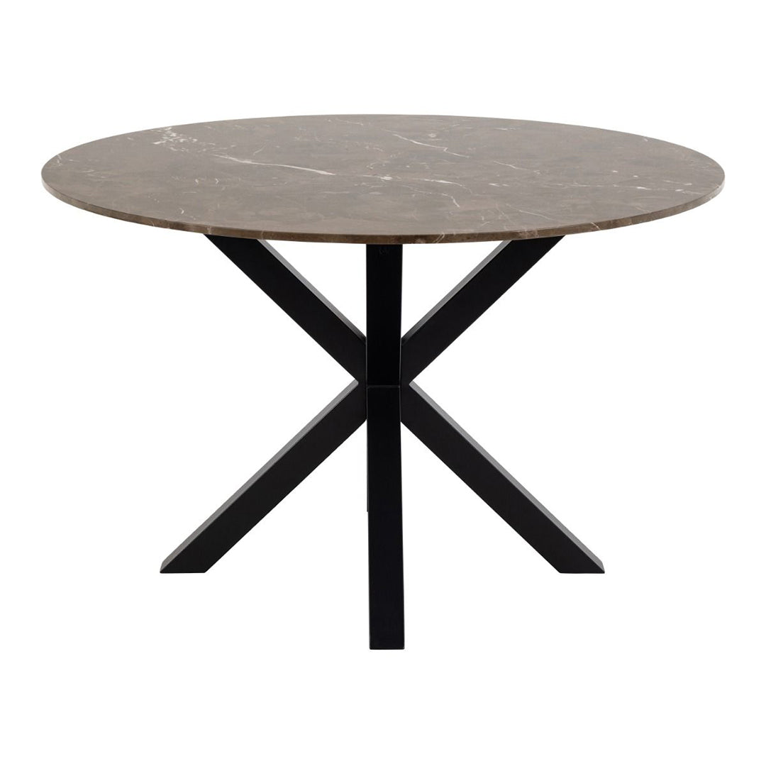 Polished Marble Dining Table for 4 People 120cm Wide Round - Heaven