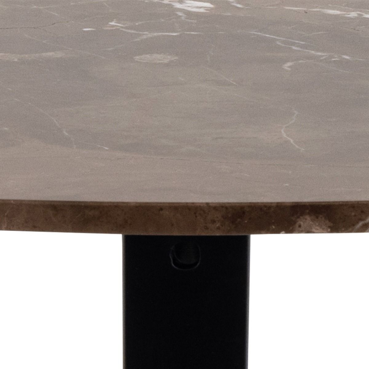 Polished Marble Dining Table for 4 People 120cm Wide Round - Heaven