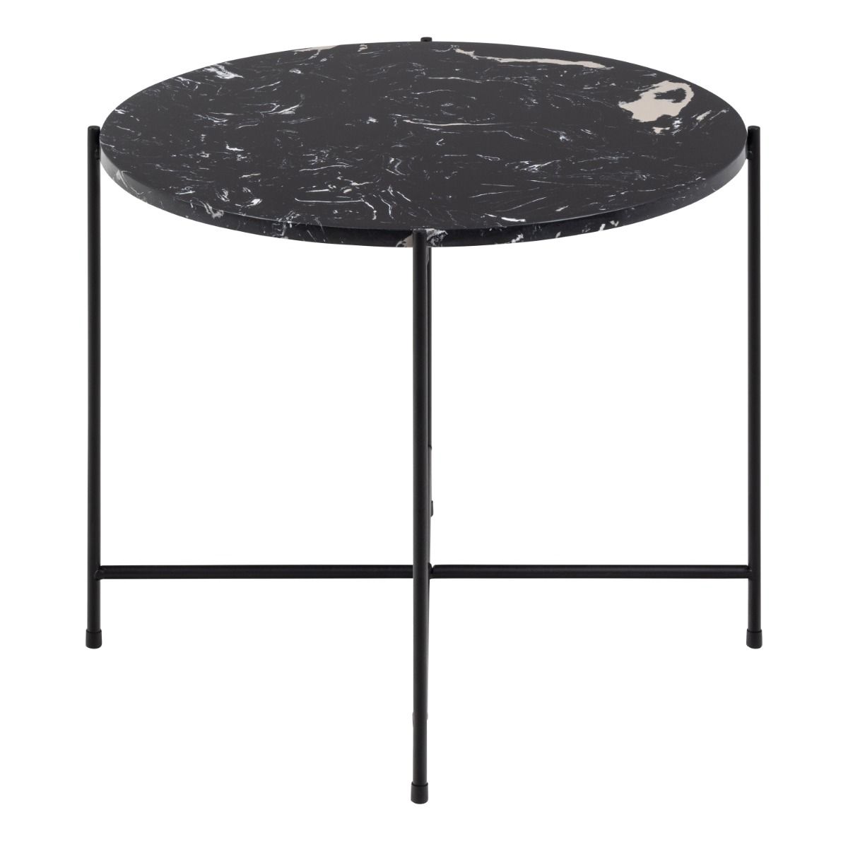 Polished Marble Stone Side Table Round Large - Avila