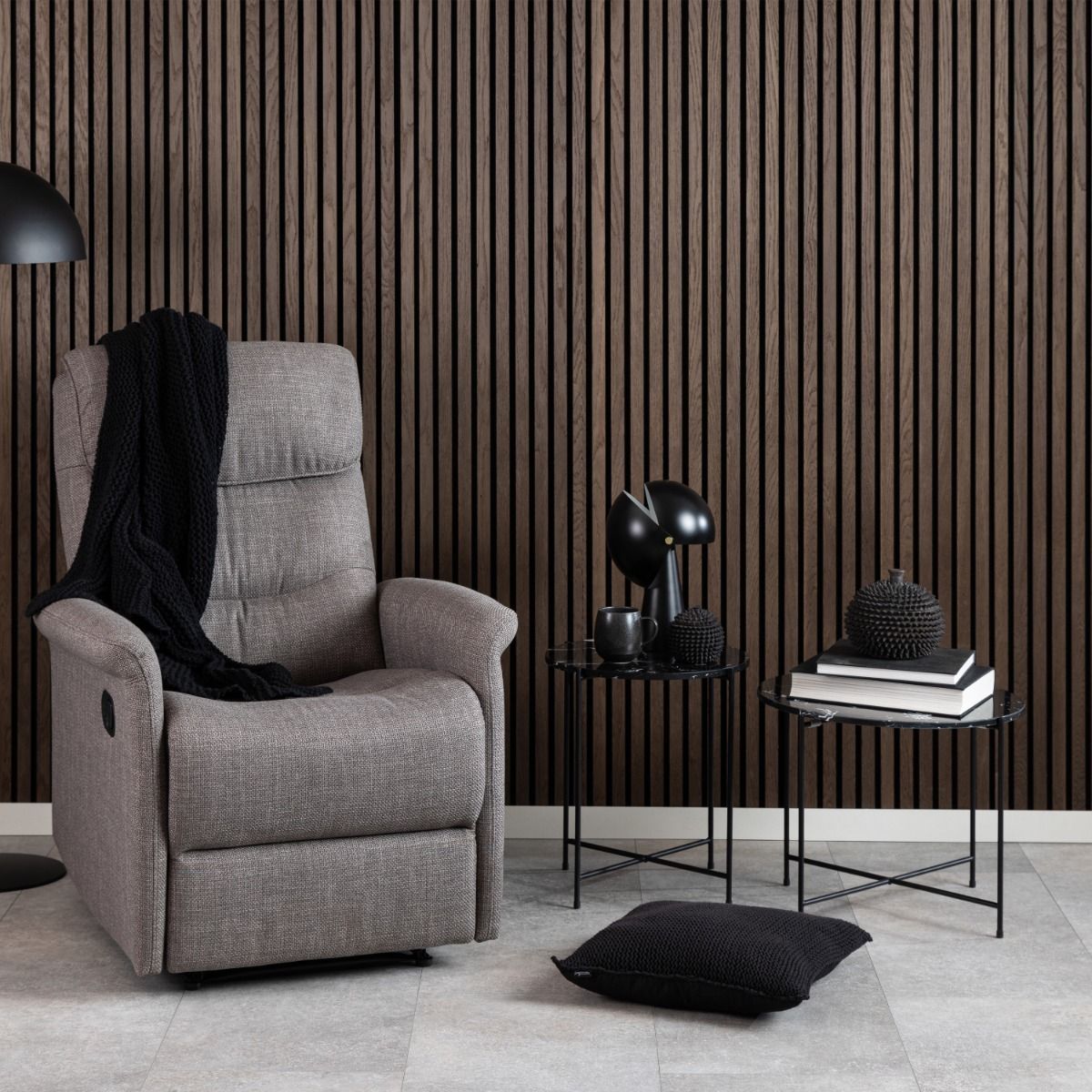 Polished Marble Stone Side Table Round Large - Avila