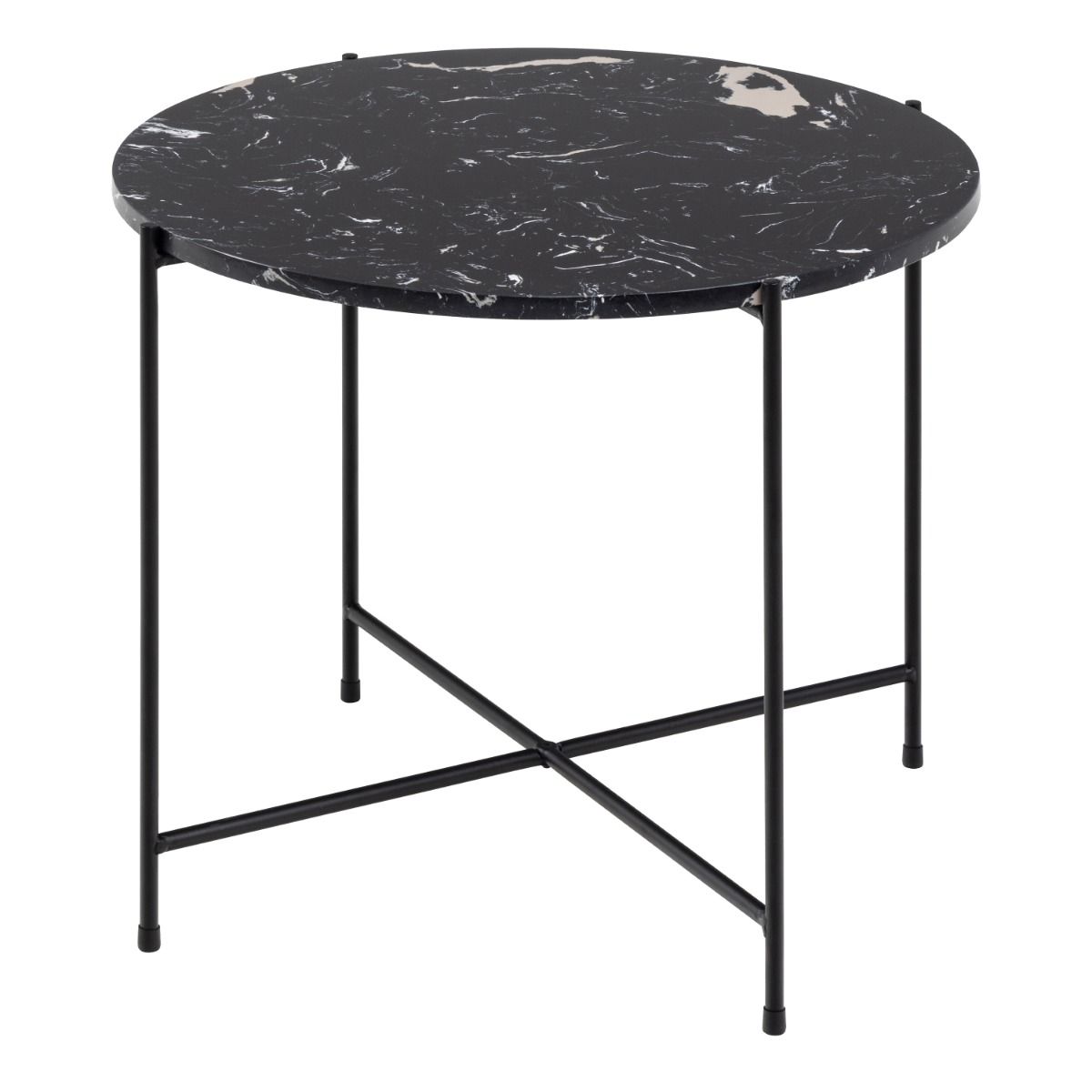 Polished Marble Stone Side Table Round Large - Avila