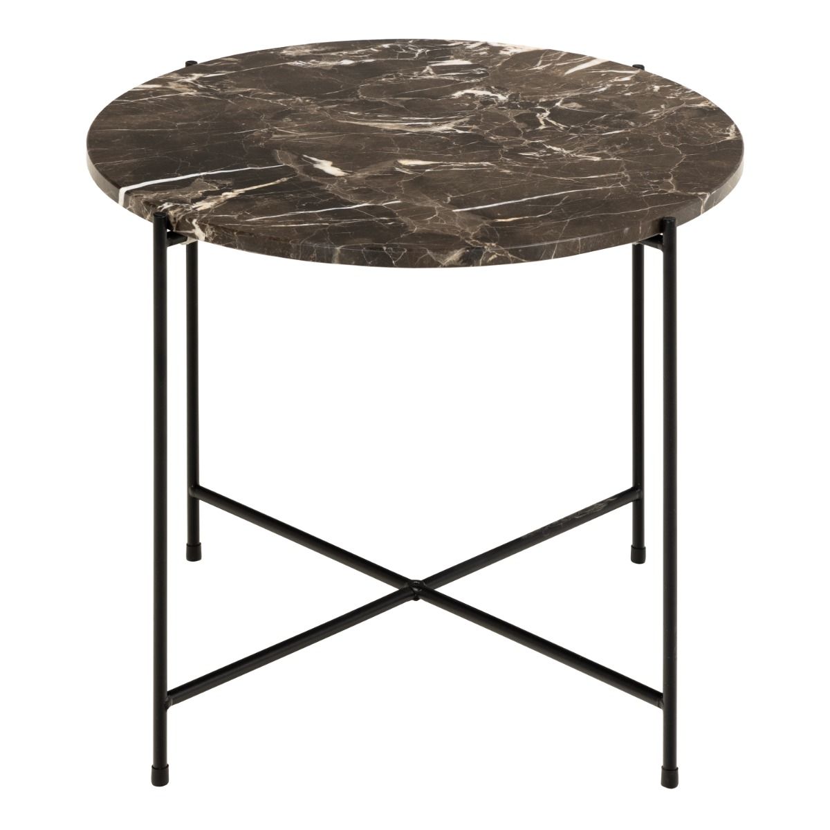 Polished Marble Stone Side Table Round Large - Avila