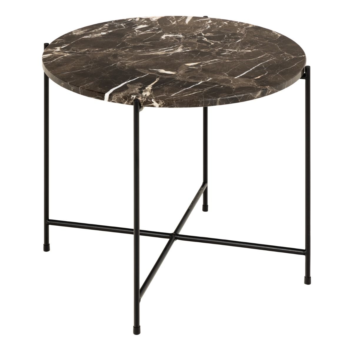 Polished Marble Stone Side Table Round Large - Avila