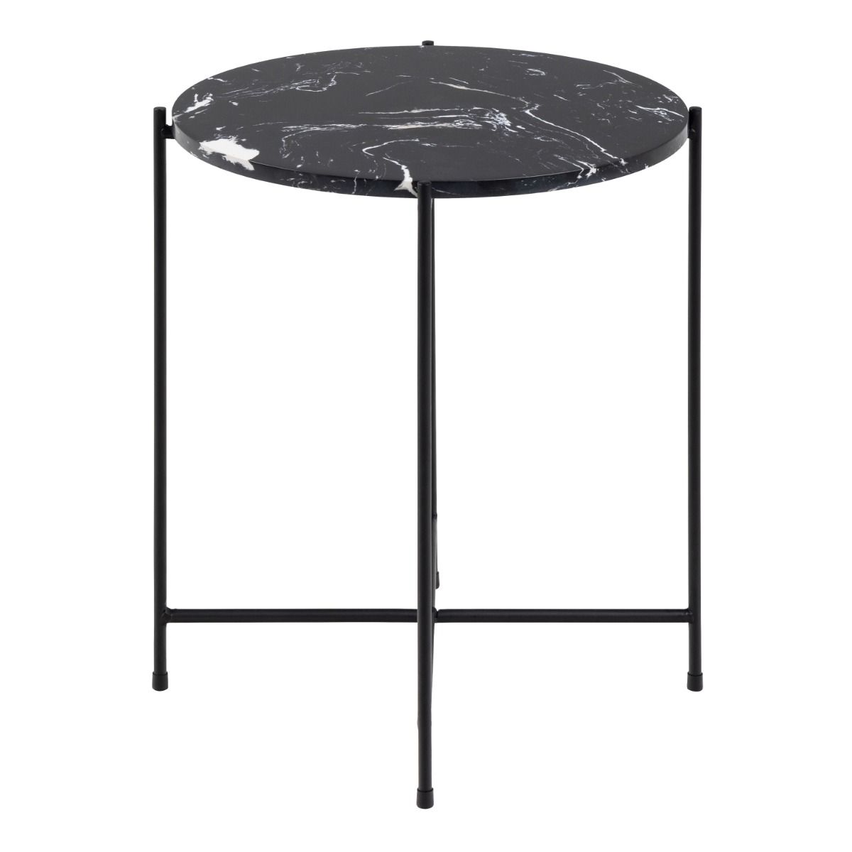 Polished Marble Stone Side Table Round Small - Avila