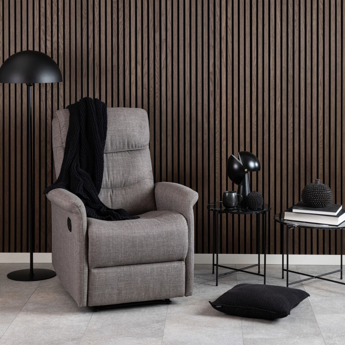 Polished Marble Stone Side Table Round Small - Avila