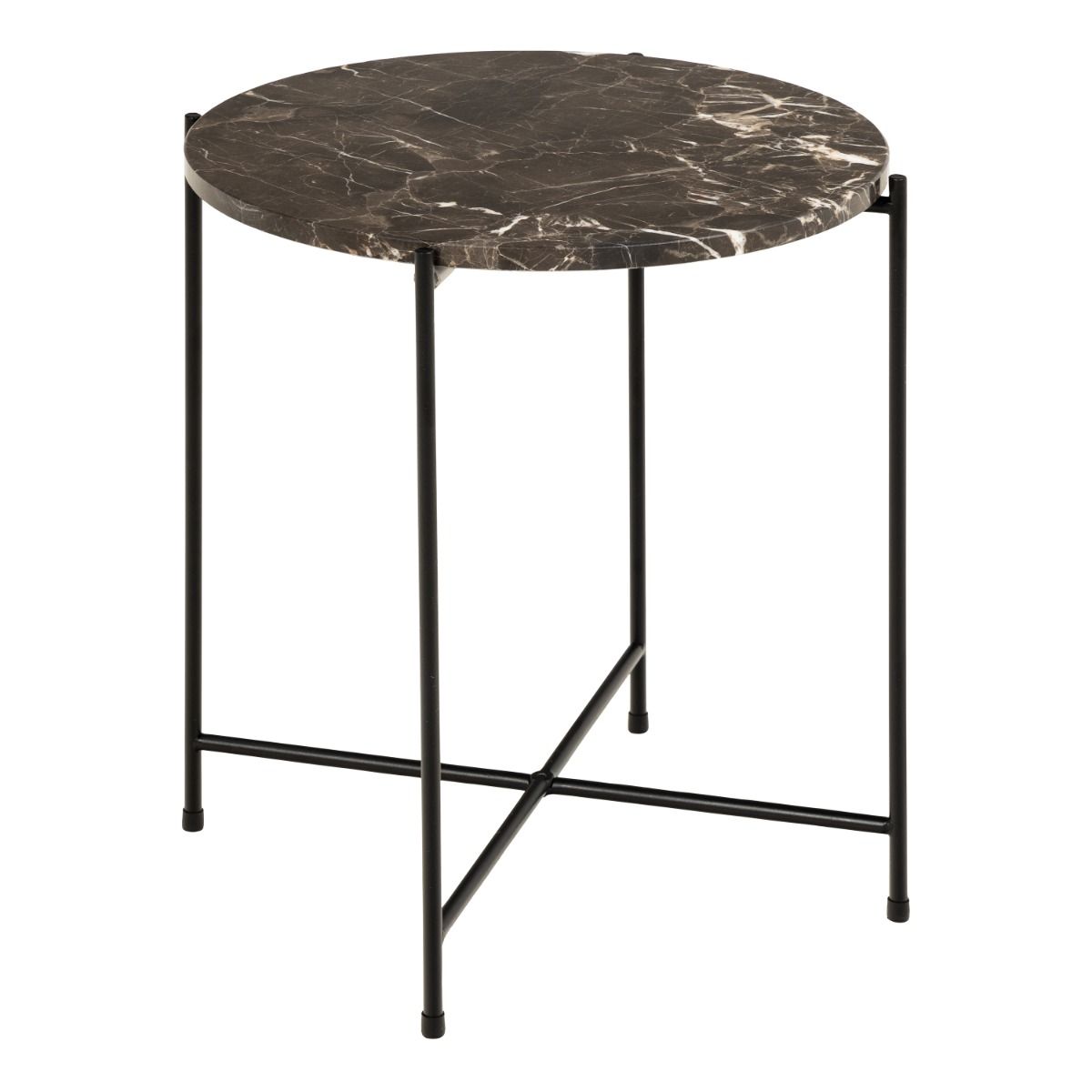 Polished Marble Stone Side Table Round Small - Avila