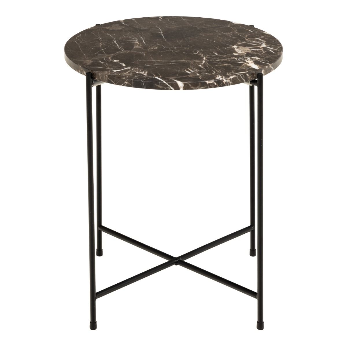 Polished Marble Stone Side Table Round Small - Avila