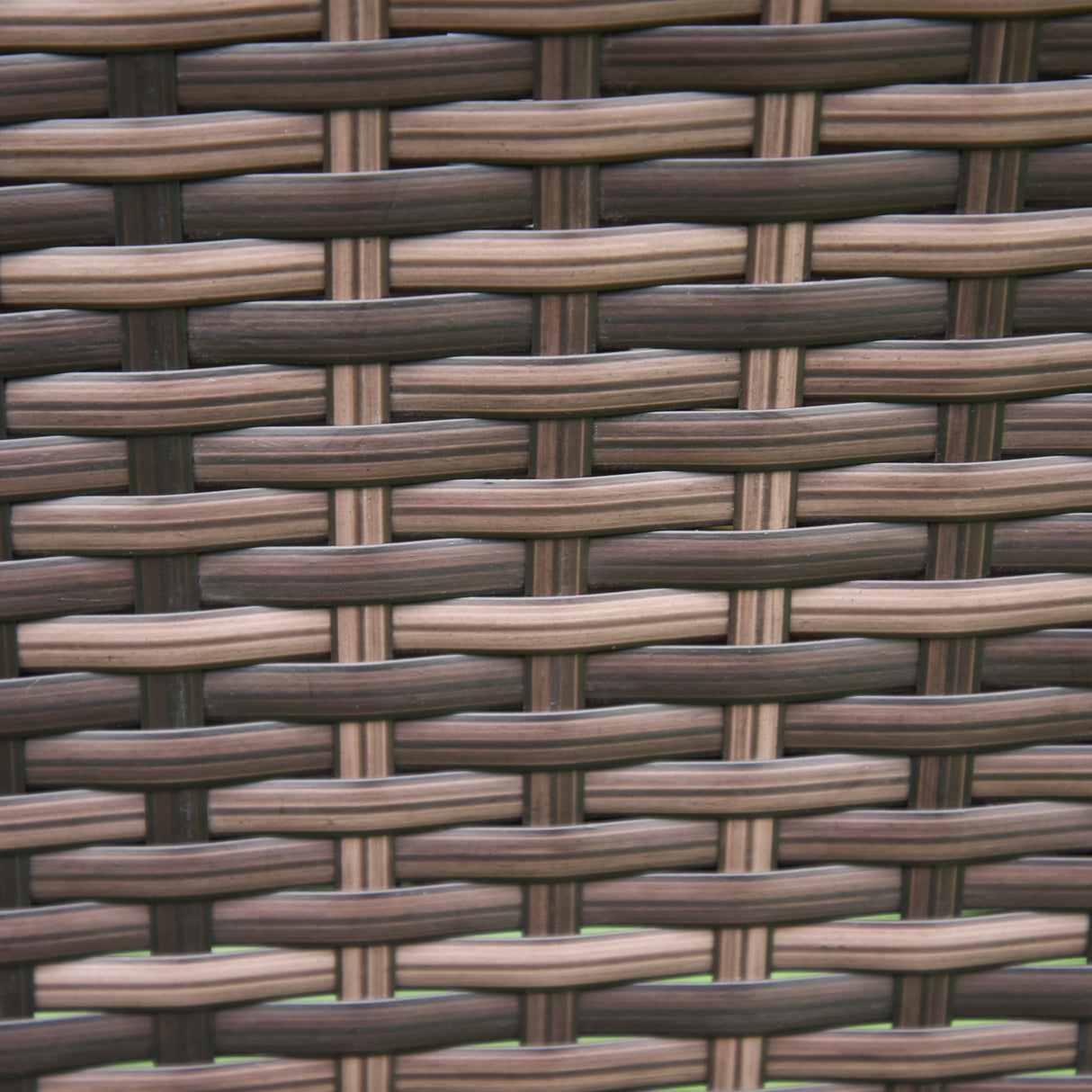 Poly Rattan 3 Pieces Garden Armchair in Set of 2 and Glass Top Table - Velmora