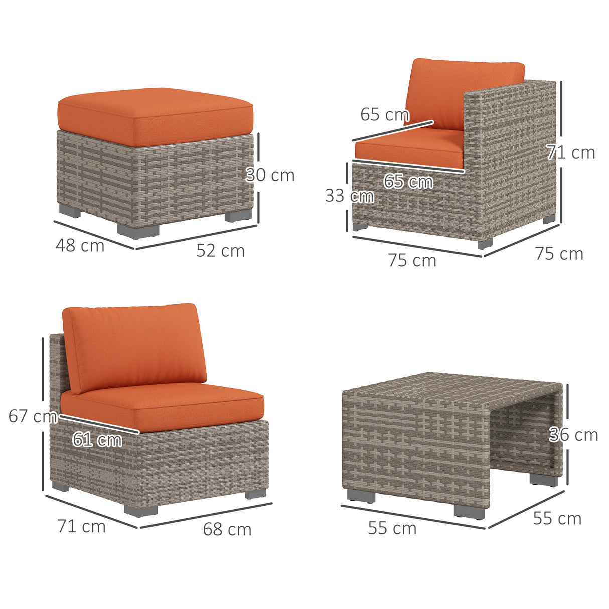 Poly Rattan 8 Pieces Garden Sofa Set With Contrast Cushions - Velmora