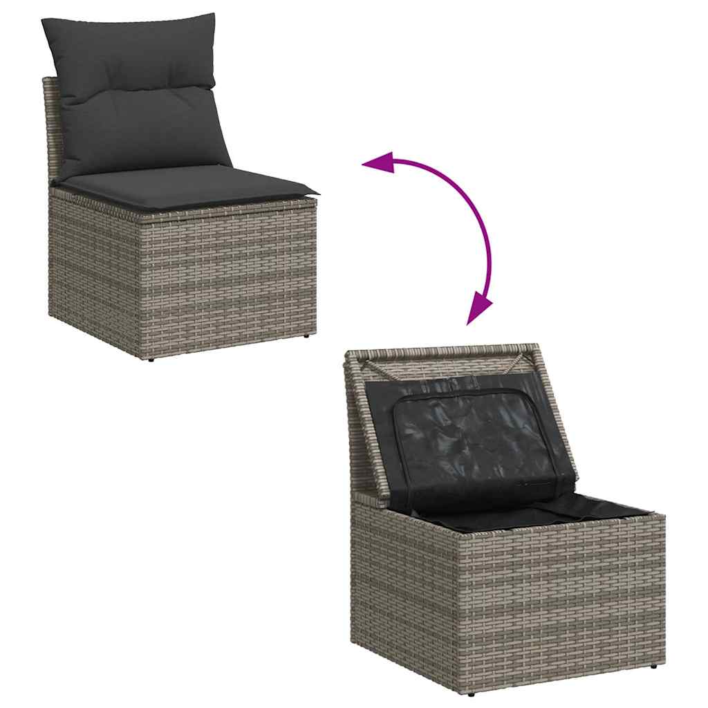 Poly Rattan Garden 2 Seater Sofa With Cushions And Storage - Vantage Home