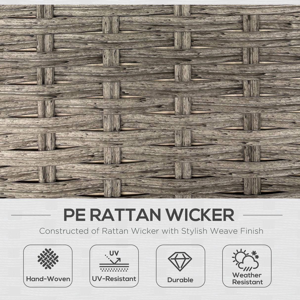 Poly Rattan Wicker 6 Pieces Garden Sofa Set and Liftable Coffee Table - Velmora