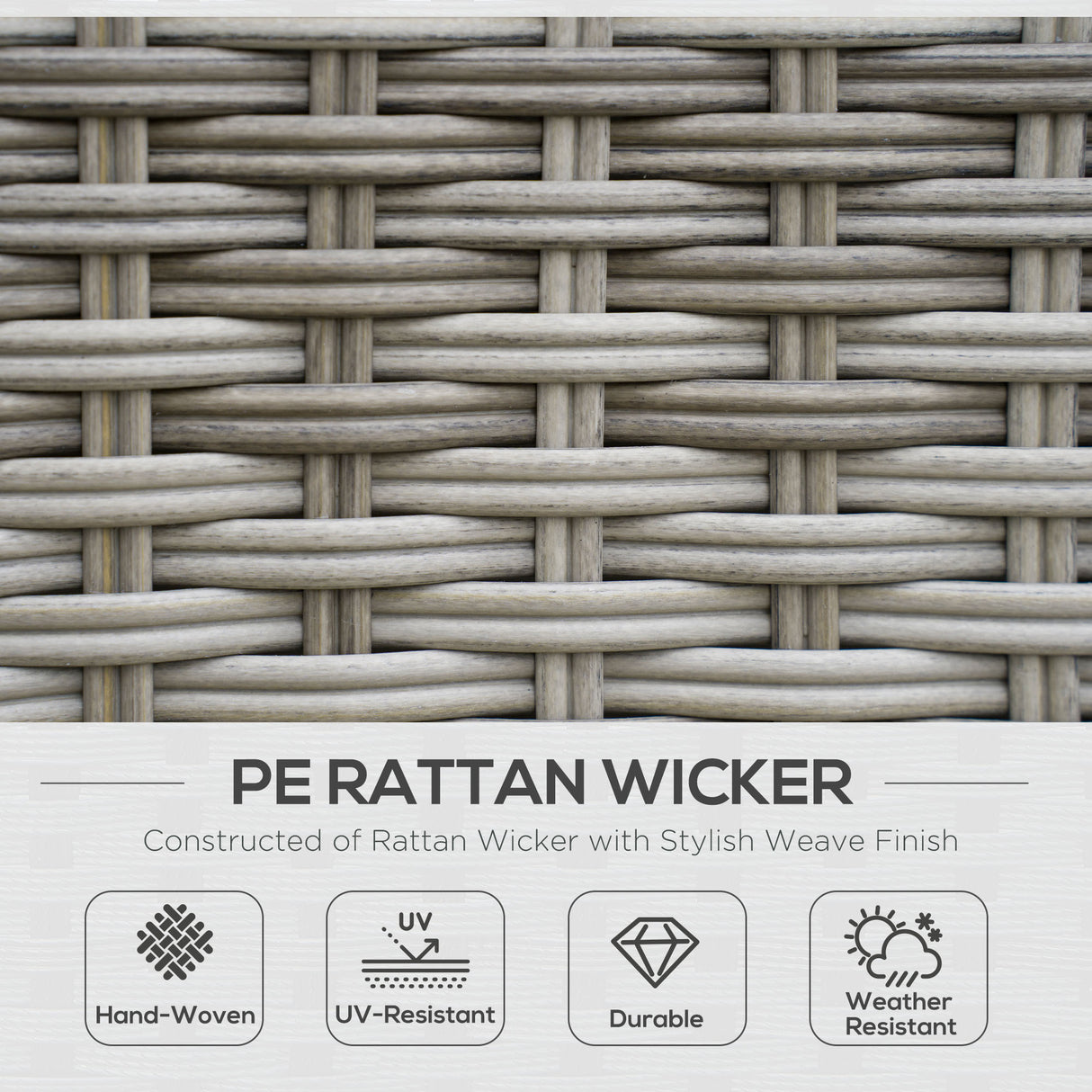 Poly Rattan Wicker 6 Pieces Garden Sofa Set and Liftable Coffee Table - Velmora
